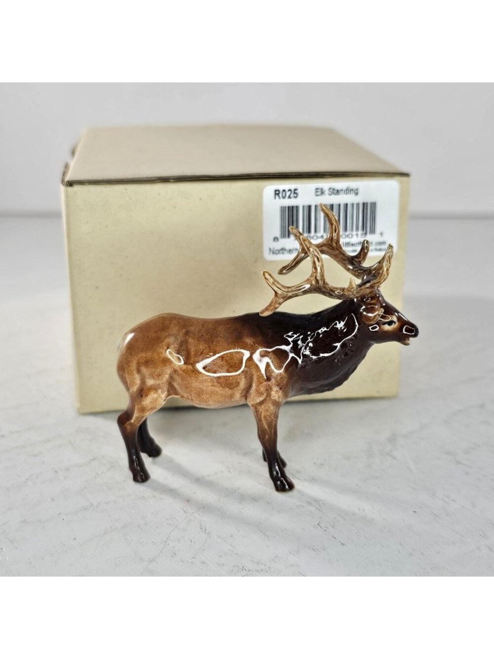 Northern Rose Porcelain Standing Elk Figurine R025 With Box Little Critterz